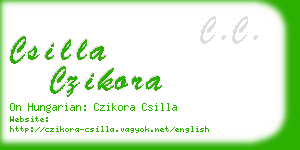 csilla czikora business card